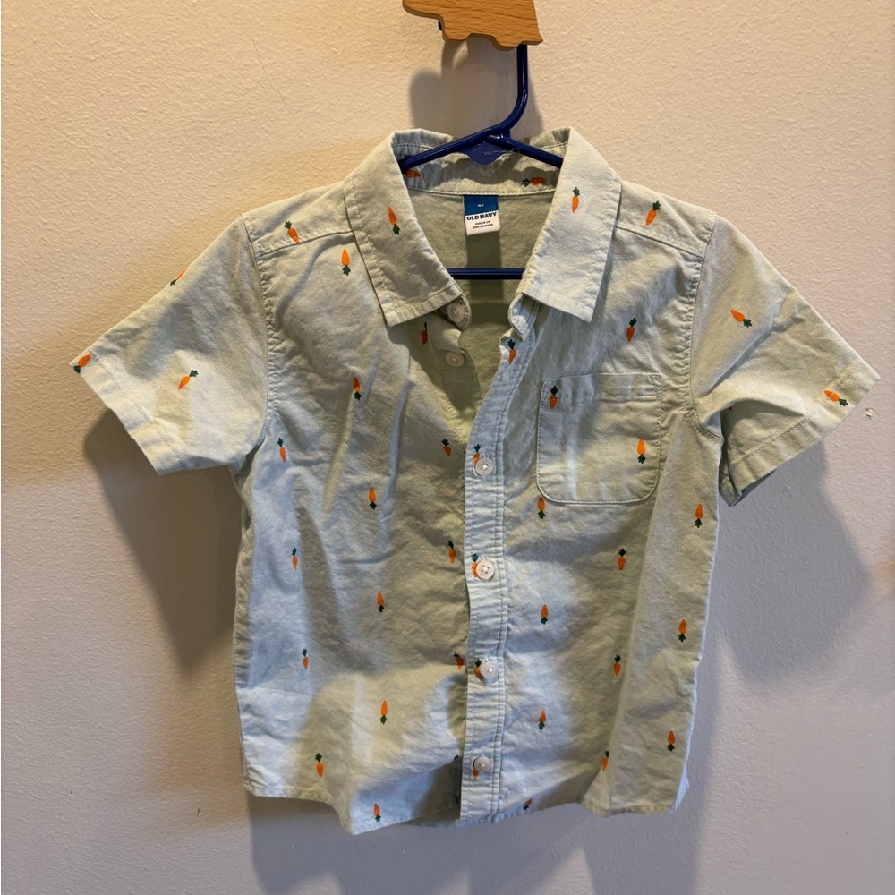 Old Navy Kids' Light Blue Shirt with Orange Details